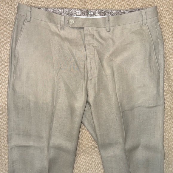 Lauren Ralph Lauren Men's UltraFlex Classic-Fit Linen Pants Pink Size 34X30
